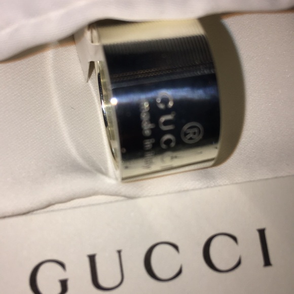 Gucci Solid Sterling Silver Ring -NIB, Size:6 - Picture 8 of 10